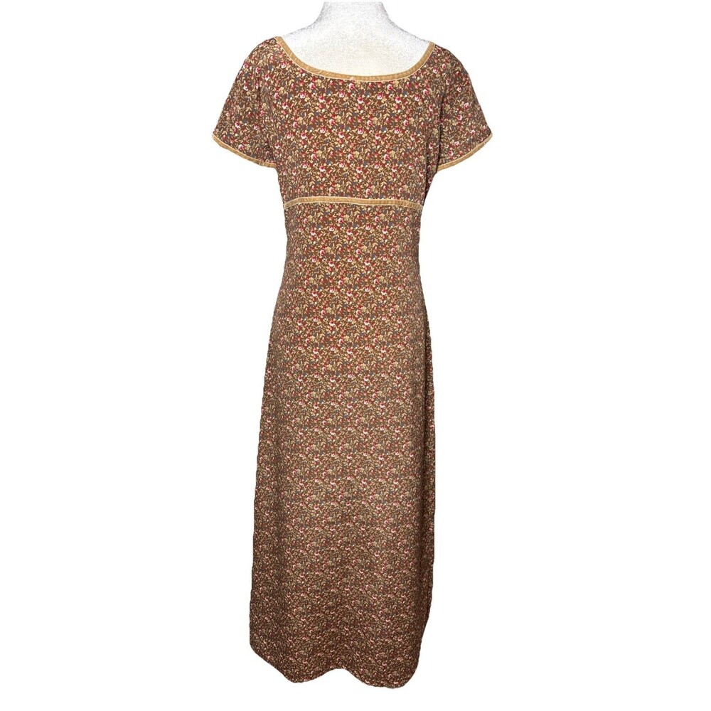 Vintage Express Brown Floral Maxi Dress Size 5/6 90’s cottagecore - Picture 5 of 12